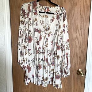 Free People long flowery tunic